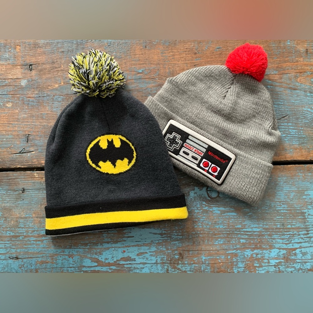 BEANIE BUNDLE: Nintendo Controller/Joystick and Batman Beanie